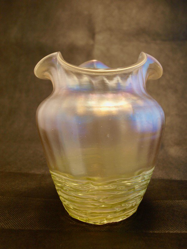 ボヘミアンガラス花瓶　ラスター彩アール・ヌーヴォー - Baum's Antik Markt