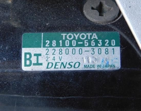 セルモーター スターター リビルト トヨエース BU212 28100 セルモーター スターター リビルト トヨエース BU212 28100
