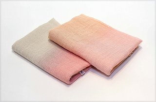 桜染　綿麻かすみ織スカーフ