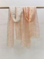 桜染　絹袋織り玉糸ショール