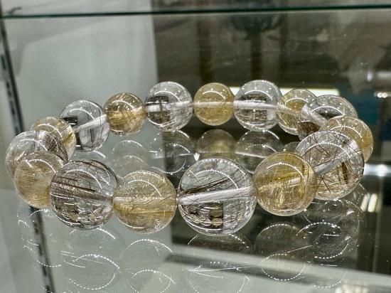 シルバールチルゴールドルチルミックスルチルブレスレット シルバールチルゴールドルチルミックスルチルブレスレット
