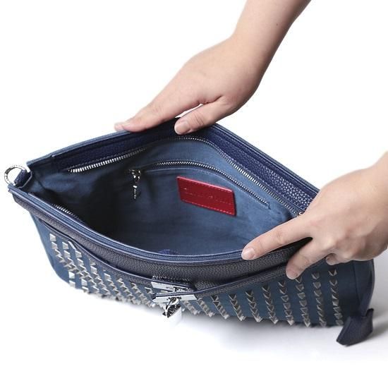 GLAMJAMグラムジャム スタッズクラッチバッグ BOSSクラッチ