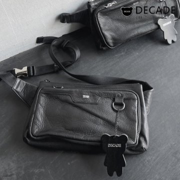  Oiled Cow Leather Square Body Bag / dcd-01255