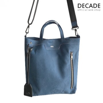 DECADE (No-01188D)Denim Leather 2Way Tote Bag 