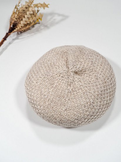 mature ha.  beret knitted linen MAS19-21 0