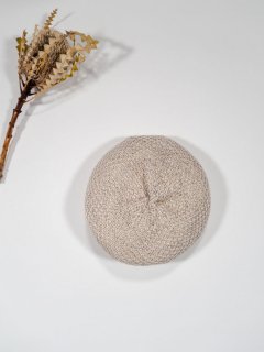 mature ha.  beret knitted linen 