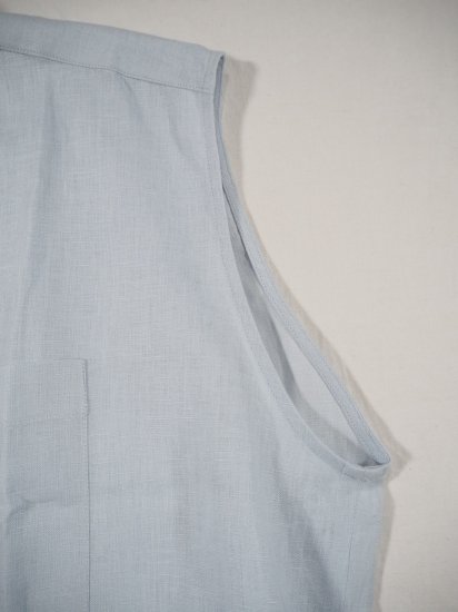 HONNETE  NO COLLAR SHIRTS DRESS [LT BLUE GREY] OP17 0