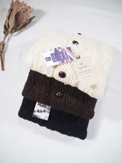 HTS ARAN CREW CARDIGAN 