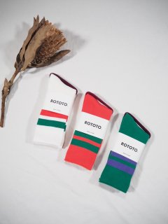 <img class='new_mark_img1' src='https://img.shop-pro.jp/img/new/icons14.gif' style='border:none;display:inline;margin:0px;padding:0px;width:auto;' />Rototo FINE PILE STRIPED CREW SOCKS  