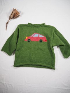 MacMahon Knitting Mills +Niche. オールロールネックニット[CAR GREEN] 
