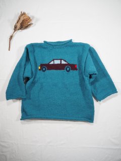 MacMahon Knitting Mills +Niche. オールロールネックニット[CAR BLUE] 