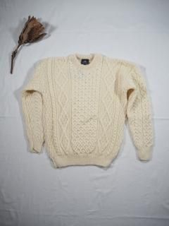 ARAN HERITAGE WORSTED CREW NECK KNIT 