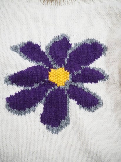 MacMahon Knitting Mills +Niche. ͥå˥å[FLOWER WHT/PPL] IJK-15 0