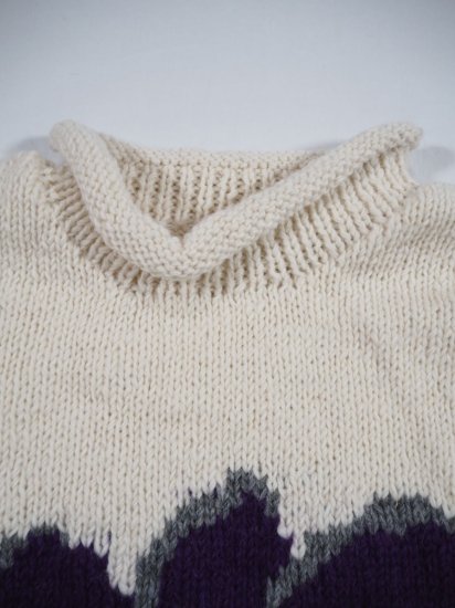 MacMahon Knitting Mills +Niche. ͥå˥å[FLOWER WHT/PPL] IJK-15 1