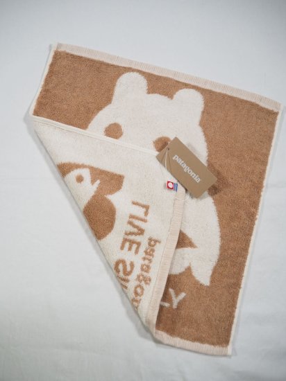 patagonia IMABARI FACE TOWEL [BEAR WITH FISH] TW008 0