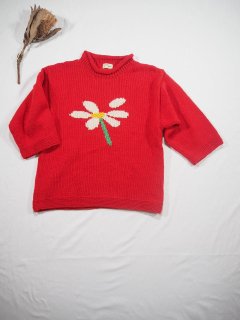 MacMahon Knitting Mills ロールネックコットンニット[FLOWER PETAL] 