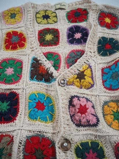 MacMahon Knitting Mills+Niche. CROCHET CARDIGAN [BIG COLOR]