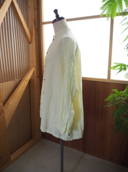 Honnete  OVERSIZED BAND COLLAR SHIRTS [PALE YELLOW] 23SS-S22 0