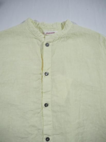 Honnete  OVERSIZED BAND COLLAR SHIRTS [PALE YELLOW] 23SS-S22 4