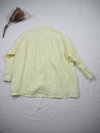 Honnete  OVERSIZED BAND COLLAR SHIRTS [PALE YELLOW] 23SS-S22 6
