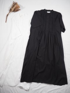SOIL LACE&PINTUCK BANDED COLLAR S/S PINTUCK DRESS 
