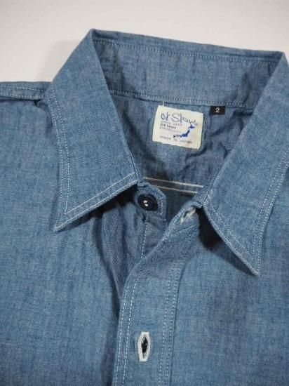  orSlow SHORT SLEEVE CHAMBRAY WORK SHIRT 01-V8170 4