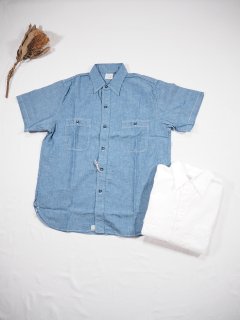 <img class='new_mark_img1' src='https://img.shop-pro.jp/img/new/icons14.gif' style='border:none;display:inline;margin:0px;padding:0px;width:auto;' />orSlow SHORT SLEEVE CHAMBRAY WORK SHIRT 