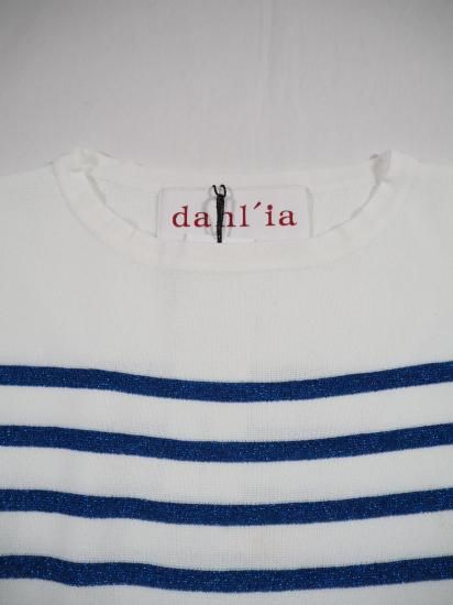  dahl'ia  ラメボーダーコットンニット DTH-208 1