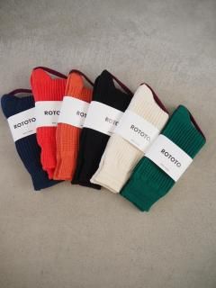 <img class='new_mark_img1' src='https://img.shop-pro.jp/img/new/icons55.gif' style='border:none;display:inline;margin:0px;padding:0px;width:auto;' />Rototo COTTON WAFFLE CREW SOCKS 