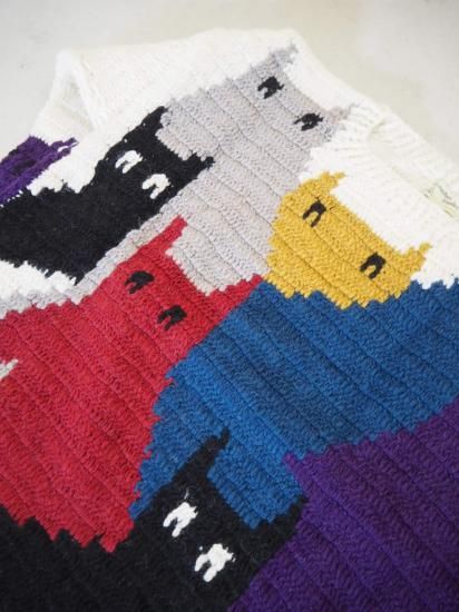  MacMahon Knitting Mills 롼ͥå˥å[CAT GATHERING-WHT] 08 2