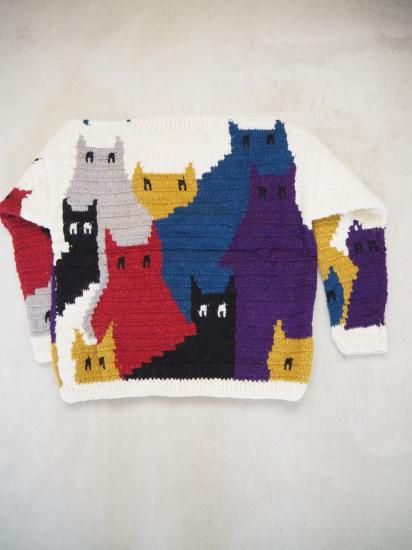  MacMahon Knitting Mills 롼ͥå˥å[CAT GATHERING-WHT] 08 3