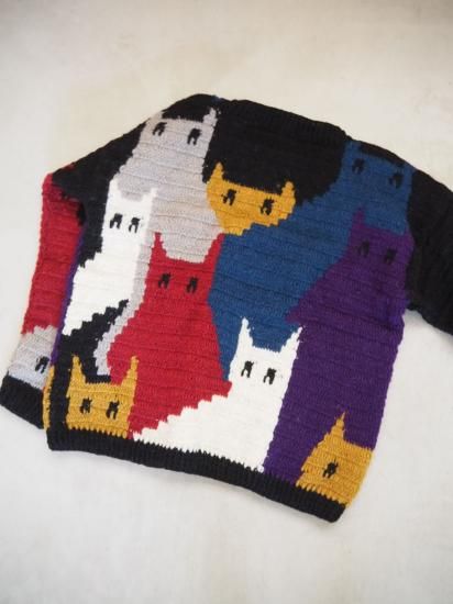  MacMahon Knitting Mills 롼ͥå˥å[CAT GATHERING-BLK] 08 2