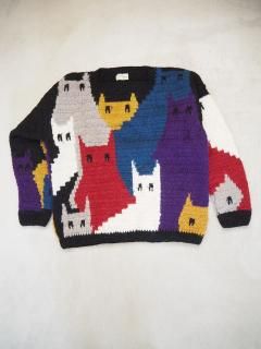 <img class='new_mark_img1' src='https://img.shop-pro.jp/img/new/icons12.gif' style='border:none;display:inline;margin:0px;padding:0px;width:auto;' />MacMahon Knitting Mills 롼ͥå˥å[CAT GATHERING-BLK] 