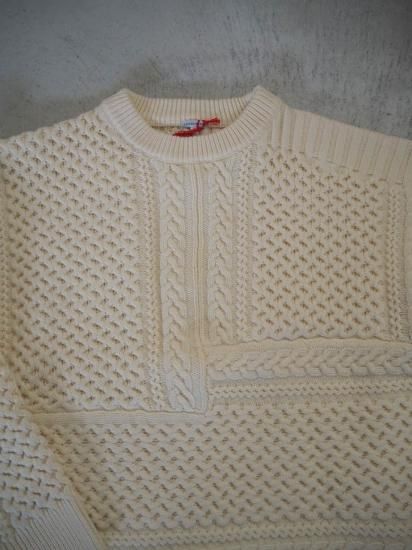  LUV OUR DAYS CABLE PATCHWORK KNIT LV-KN5314 1