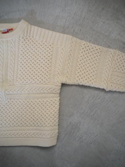  LUV OUR DAYS CABLE PATCHWORK KNIT LV-KN5314 2