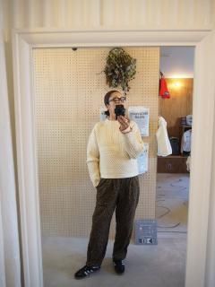 <img class='new_mark_img1' src='https://img.shop-pro.jp/img/new/icons12.gif' style='border:none;display:inline;margin:0px;padding:0px;width:auto;' />LUV OUR DAYS CABLE PATCHWORK KNIT 