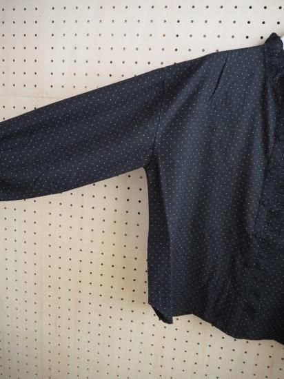  maison de soil  WOOL/COTTON/SILK PIN DOT PRINT FRILL COLLAR SHIRT INMDS25761 2