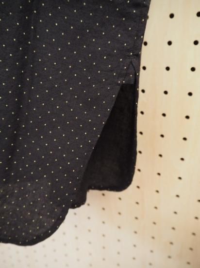  maison de soil  WOOL/COTTON/SILK PIN DOT PRINT FRILL COLLAR LONG SHIRT INMDS25763 4