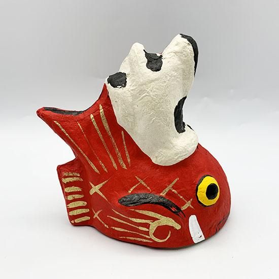 張り子家 はん次郎 鯛乗り招き猫 - galerie arbre Online Shop