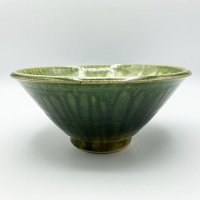 栗谷昌克　緑釉　麺鉢