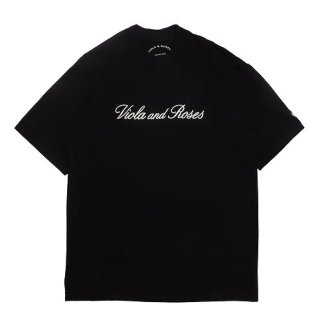 VIOLA & ROSES　EMBROIDERY LETTER S/S TEE