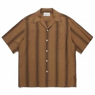 WACKO MARIASTRIPED OPEN COLLAR SHIRT S/S