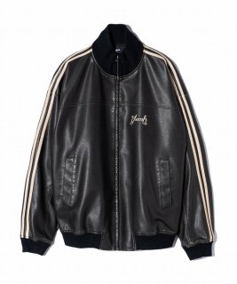 glambSynth Leather Track Jacket