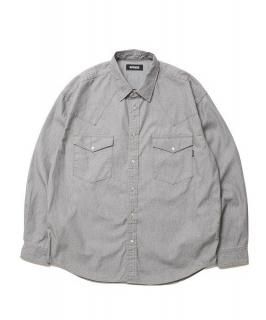ROTTWEILERR9 GRAY DENIM SHIRT
