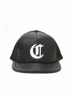 COOTIEFaux Leather 5 Panel Mesh Cap