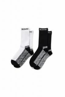 BEDWIN & THE HEARTBREAKERS2 Pcs PACK ZEBRA SOCKS 