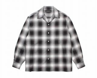 WACKO MARIAOMBRE CHECK OPEN COLLAR SHIRT L/S ( TYPE-2 )