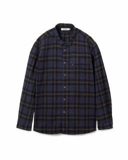 nonnativeWORKER ZIP SHIRT COTTON FLANNEL OMBRE CHECK
