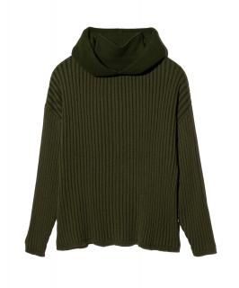 glambStripe Rib Knit Hoodie