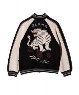 glambWhite Tiger Knit Ska Jumper